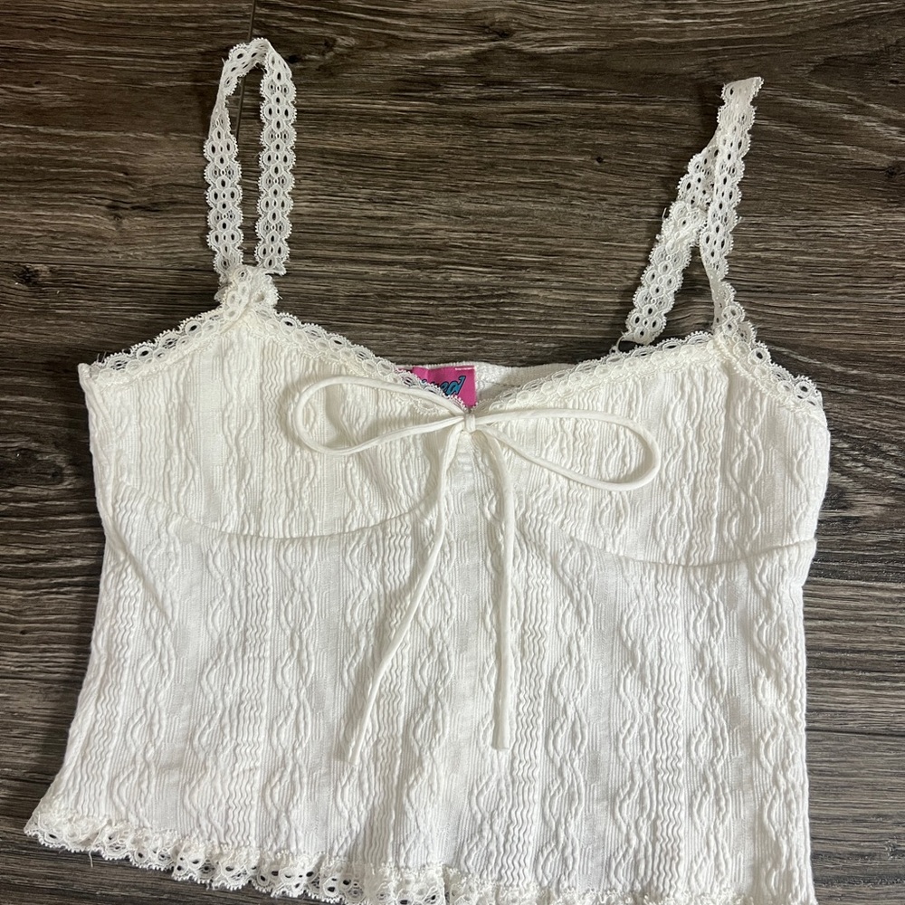 Edikted White Lace Camisole Top